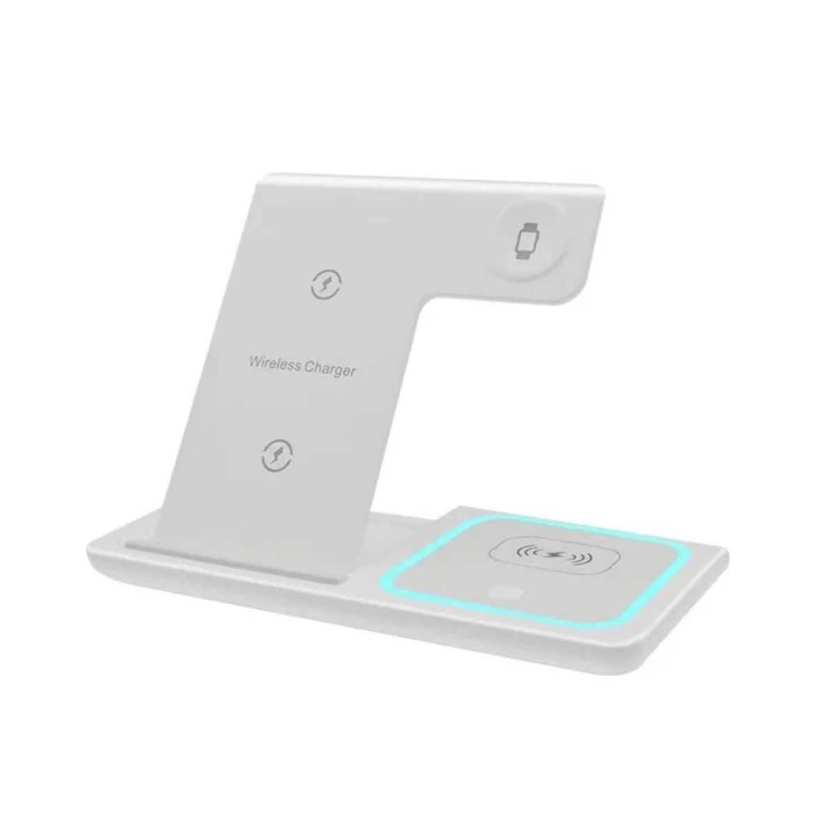 3-IN-1 Wireless Fast Charging Station (Foldable) - White