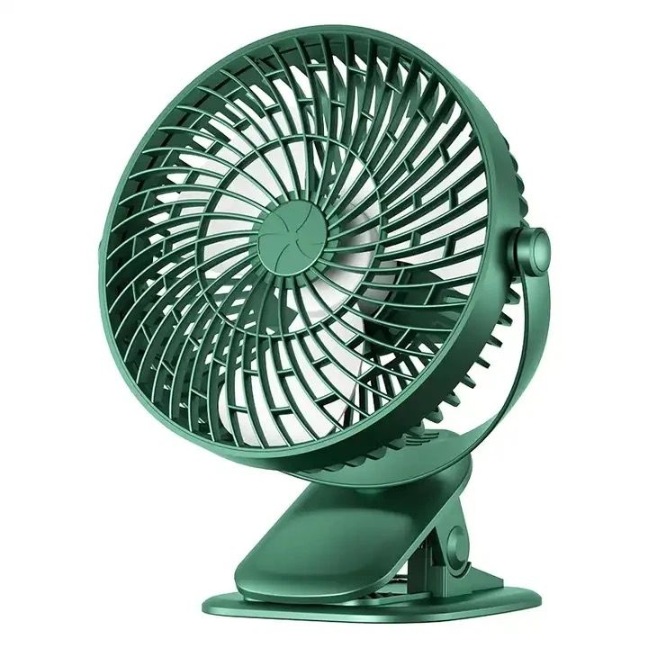 Desk Fan, Pram Fan with Strong Air Flow and Low Noise Level - Green