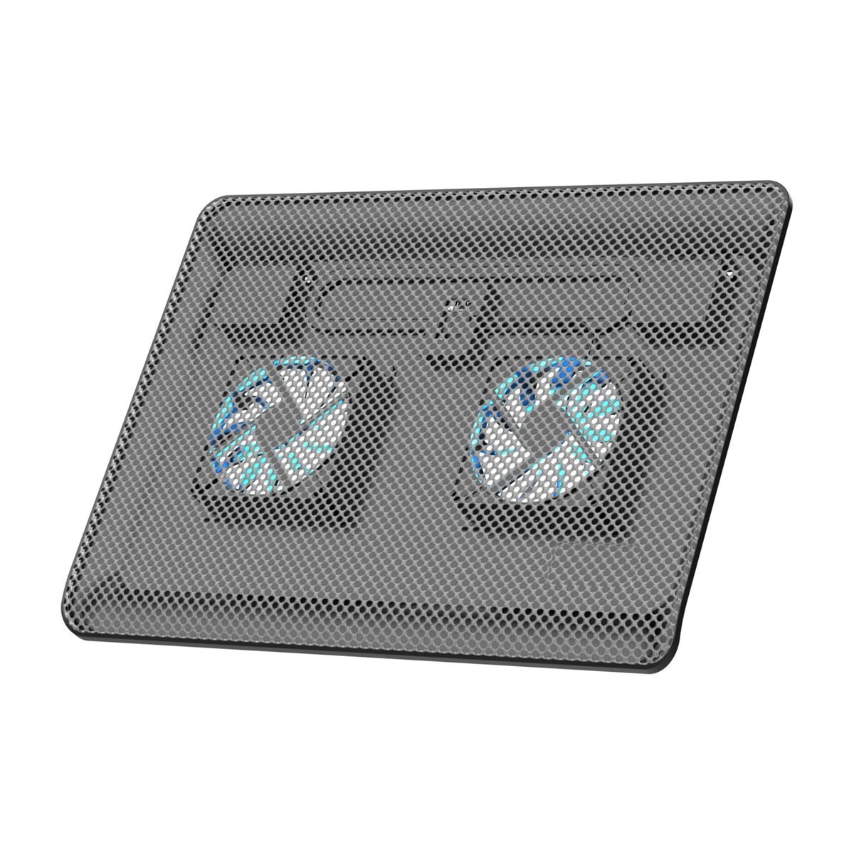 Mikuso Dual Cooling Fan Pad with LED - Black