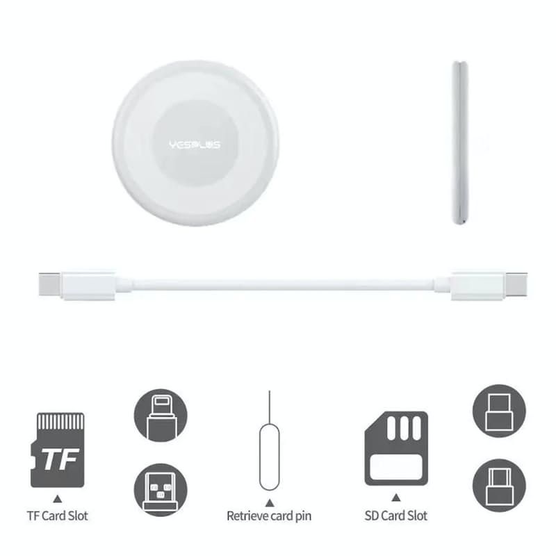 60W USB Fast Charging Cable Set with Type C Micro USB Port & Mobile Stand - 1 Pack