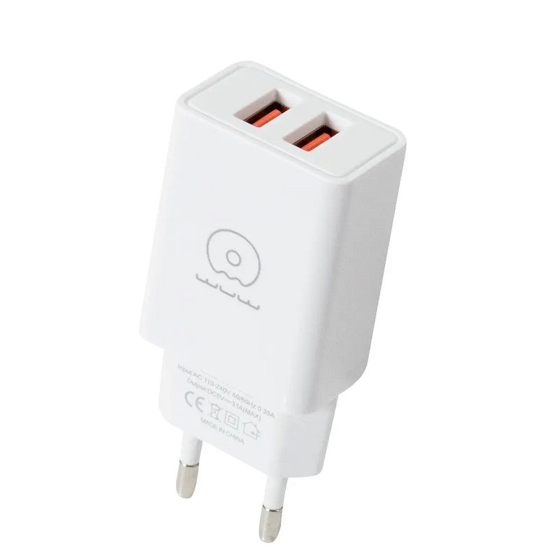 WUW 2 Port Wall Charger with Type C Cable