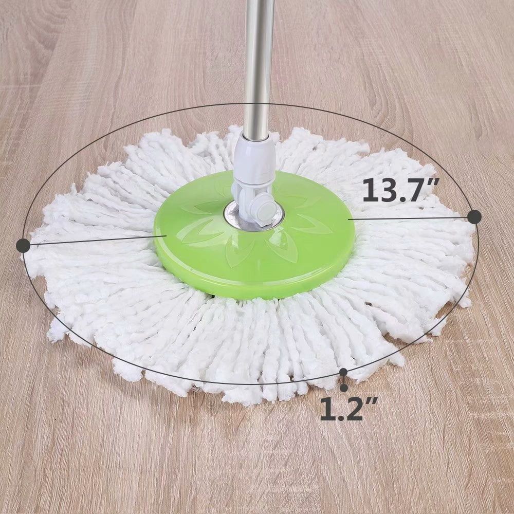 Green - 360 Spin Mop & Bucket System with Microfiber Head