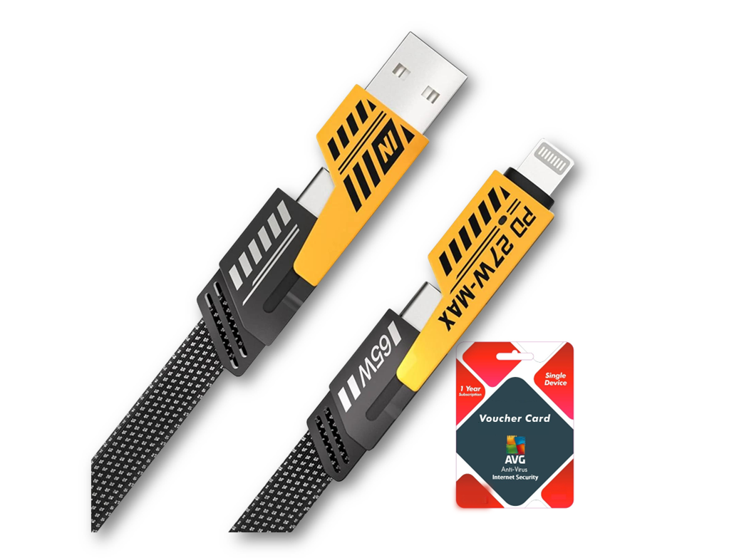 MR A TECH 65W/27W USB C to USB C Cable Type C to Type Cable Superfast 4 in1