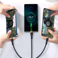 3 in 1 USB Transfer Port Fast Charging Cable and Charging Adaptor - 1 Pack