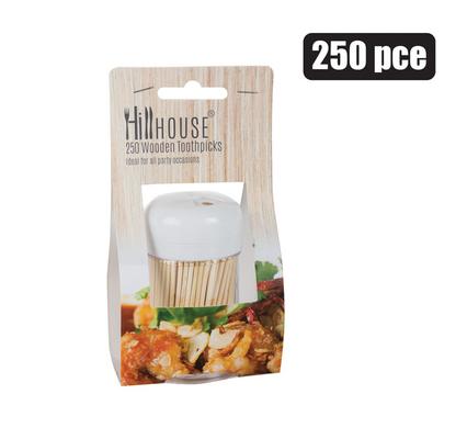 TOOTHPICKS WDN 250PC IN-HOLDER HILLHOUSE