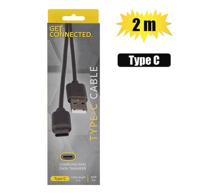 USB CABLE TYPE C 2.0 AMP 2m