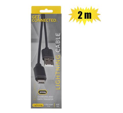 USB CABLE LIGHTNING 2.0 AMP 2m