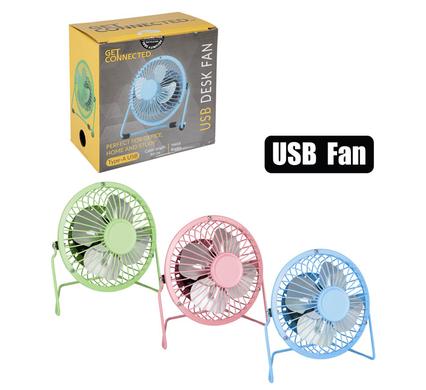USB MINI DESK FAN 13,5cm DIAMETER