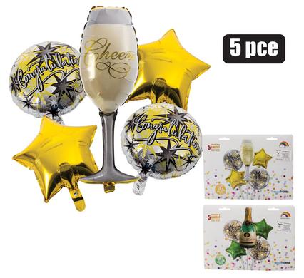 BALLOON BOUQUET CELEBRATE 5PC F-10