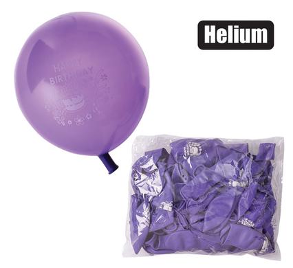 BALLOONS HELIUM 1PC PURPLE PRINT F-01