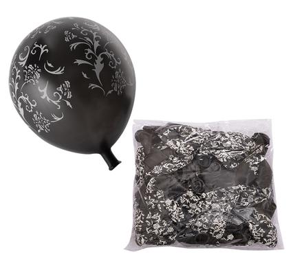 BALLOONS HELIUM 1PC DESIGN BLACK F-01