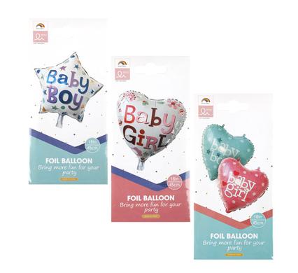 BALLOONS HELIUM FOIL 1PC BABY ASTD F-01