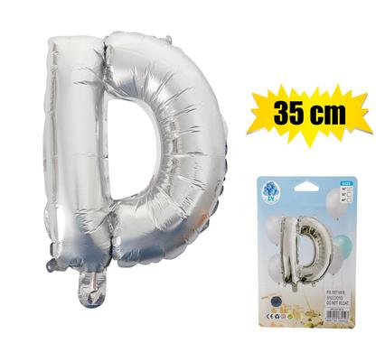 BALLOON FOIL SILVER D 35cm