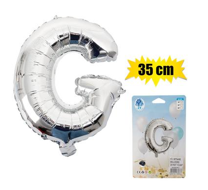 BALLOON FOIL SILVER G 35cm