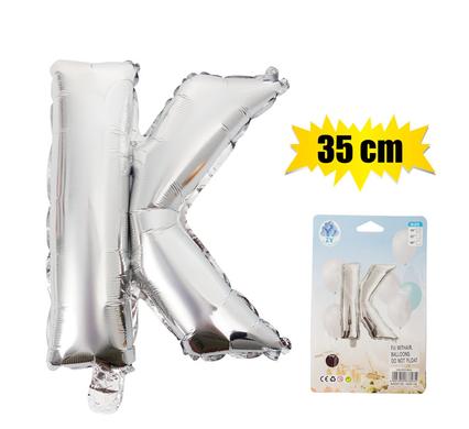 BALLOON FOIL SILVER K 35cm