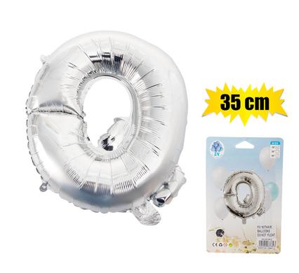 BALLOON FOIL SILVER Q 35cm