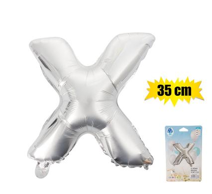 BALLOON FOIL SILVER X 35cm
