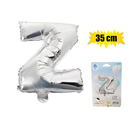 BALLOON FOIL SILVER Z 35cm