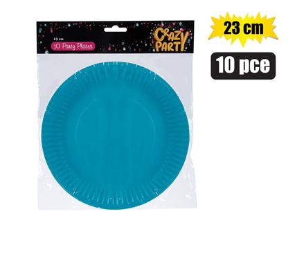PARTY PLATES L/BLUE 23cm 10PC