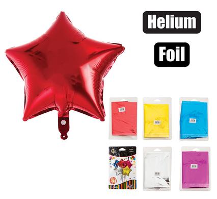BALLOONS HELIUM FOIL STAR 1PC AST F-01