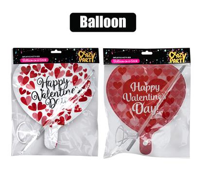 BALLOON W/STICK AIR INFLATE LOVE