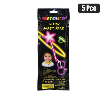 GLOW STICK PARTY PACK GIRLS 5PC