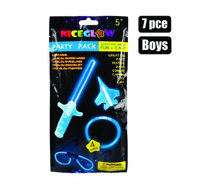GLOW STICK PARTY PACK BOYS 7PC
