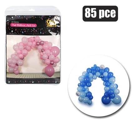 BALLOON ARCH DECOR PACK PINK/BLUE 85pc