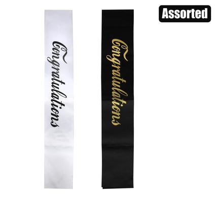 PARTY SASH CONGRATULATIONS ASSTD
