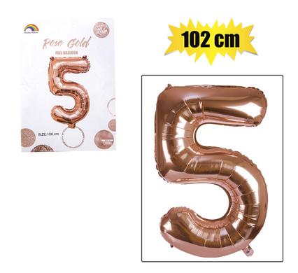 BALLOON HELIUM FOIL ROSE G 5 102cm F-04