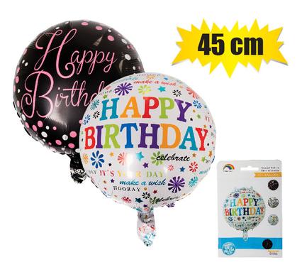 BALLOON HELIUM FOIL GLAM BDAY 45cm F-01