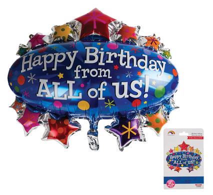 BALLOON HELIUM FOIL HBD HUGE 1m F-05