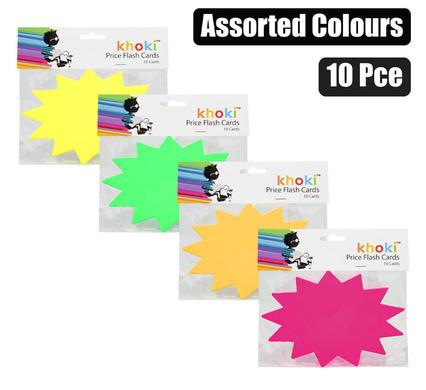 PRICE FLASH 17x11cm 10PCS ASSTD COLOURS