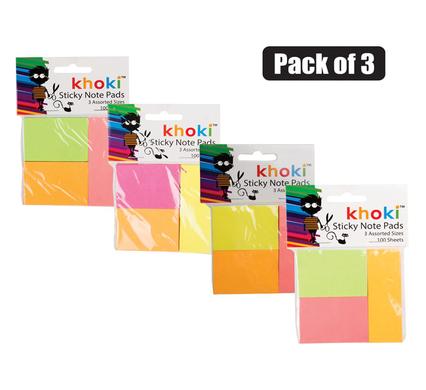 NOTE-PAD SELF-STICK FILE MARKERS 3PK
