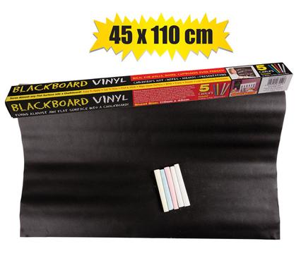 BLACKBOARD VINYL WITH 5 CHALKS45x110cm