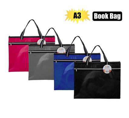 BAG BOOK/ART BAG 2 ZIPS A3