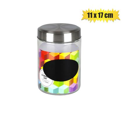 STORAGE-JAR GLS BLACKBOARD 11x17cm