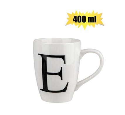 MUG DAILY TALL LETTER E,400ml