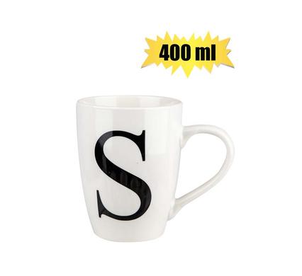 MUG DAILY TALL LETTER S,400ml