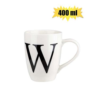 MUG DAILY TALL LETTER W,400ml