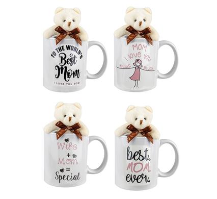 MUG OCCASIONS MOM W/PLUSH ASSTD