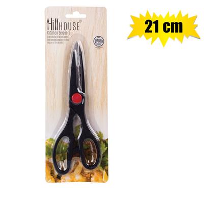 KITCHEN-SCISSORS 21cm BLACK HILLHOUSE