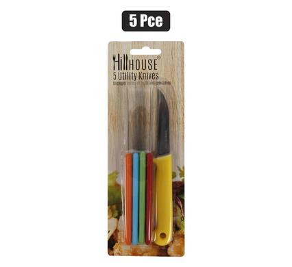 KNIFE-SET 5PC UTILITY COLOURS HILLHOUSE