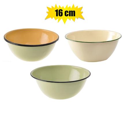 MIXING BOWL ENAMEL 16cm PLAIN CASH-BOWL