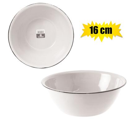 MIXING BOWL ENAMEL 16cm WHITE CASH-BOWL