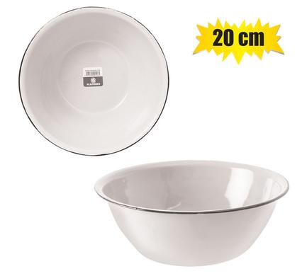 MIXING BOWL ENAMEL 20cm WHITE CASH-BOWL