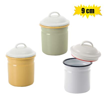 CANNISTER ENAMEL 9cm