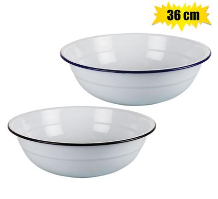 BASIN ENAMEL 36cm RIDGE EDGE