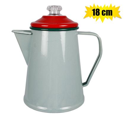 TEA POT 18cm ENAMEL WITH KNOB