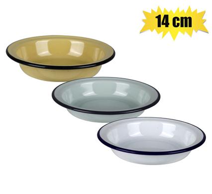 PLATE ENAMEL 14cm MILK